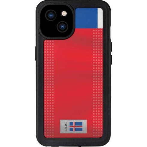 Iceland Soccer Flag iPhone 15 Plus Waterproof Case